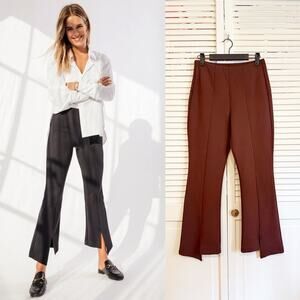NWOT NEW Ona by Yoon Chung Upper East Split Flare Pant Brown XS/S